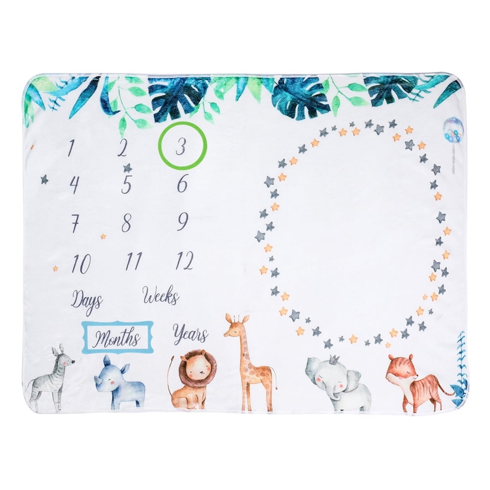 1 Set Milestone Blanket Baby Photo Backdrop Blanket Flannel Memory