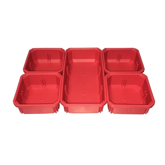 1 Set, Milwaukee 31-01-0502 Bin Kit for Low Profile Pack Out 5 Pc.