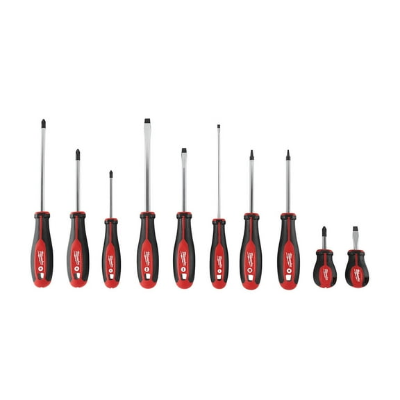 1 Set, Milwaukee 48-22-2710 10 Pc Screwdriver Kit