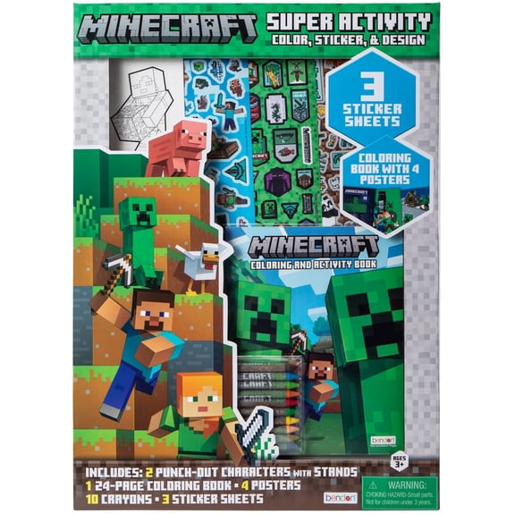 Minecraft Super Acivity Color, Sticker & Design Activity Set