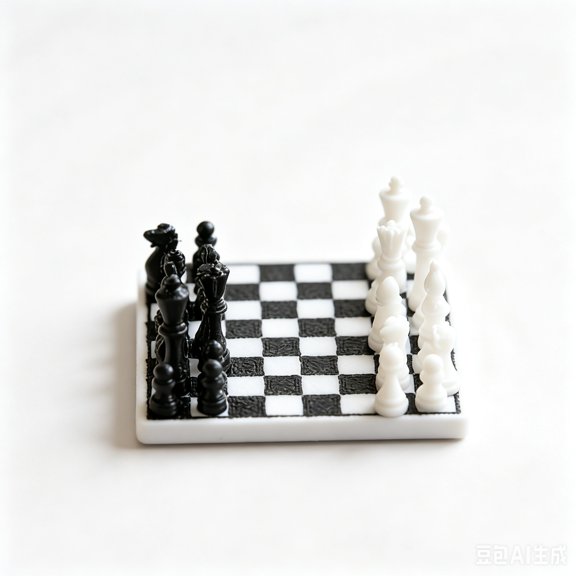 1 Set Mini 3D Printed Chess Set Dollhouse Scene Desktop Decor Gift
