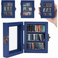 thumbnail image 1 of 1 Set Mini Anxiety Bookshelf Mini Bookshelf Ornament with 60pcs Mini Books Miniature Bookshelf Decor Anxiety Miniature Book Library for Book Lovers Home Room Office Decor Royal Blue, 1 of 9