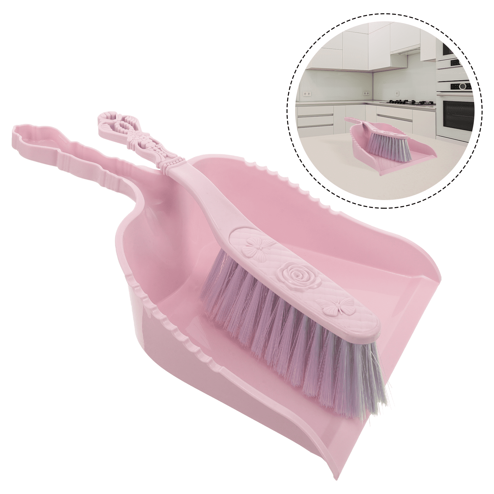 1 Set Mini Table Dust Cleaner Broom Dustpan Practical Durable Easy Use ...
