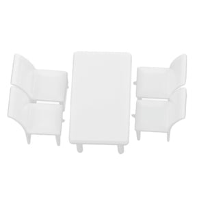 1 Set Miniature Dining Table Chair Model 1:50 Dollhouse Diorama Layout Toys O