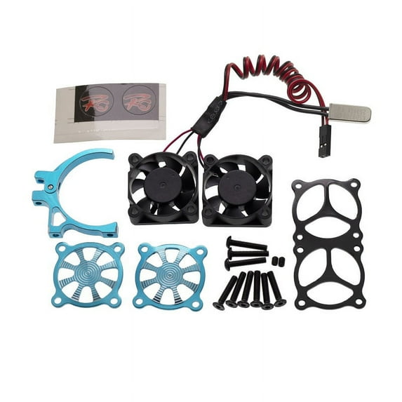 1 Set Motor Heatsink Cooling Fan with Thermal Sensor for Axial (540 550 3650 3660 Motors 1/10 RC Car SCX10) Accessories Spare Part