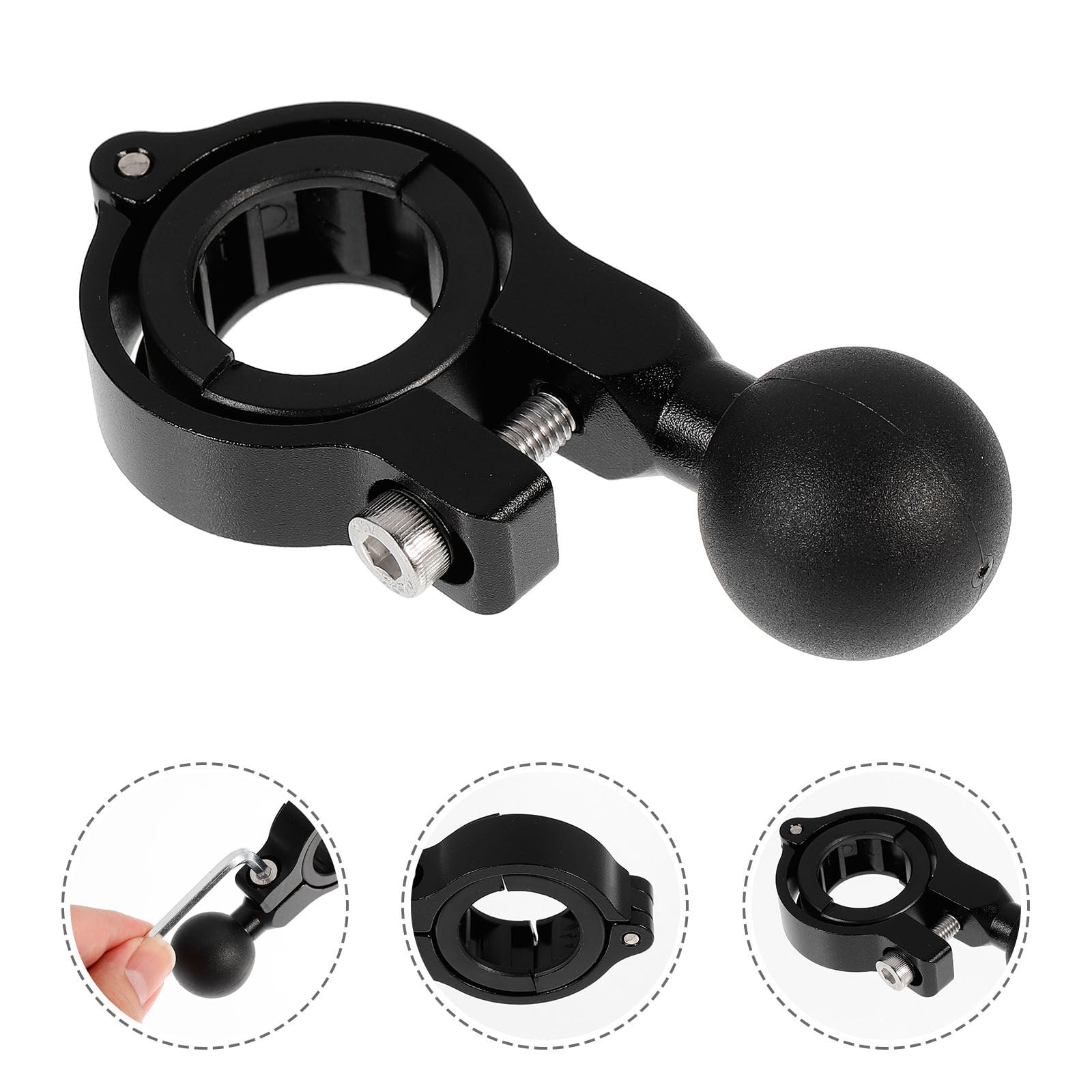 1 Set Motorcycle Handlebars Mount Phone Holder Aluminum Alloy Balls Mount Base