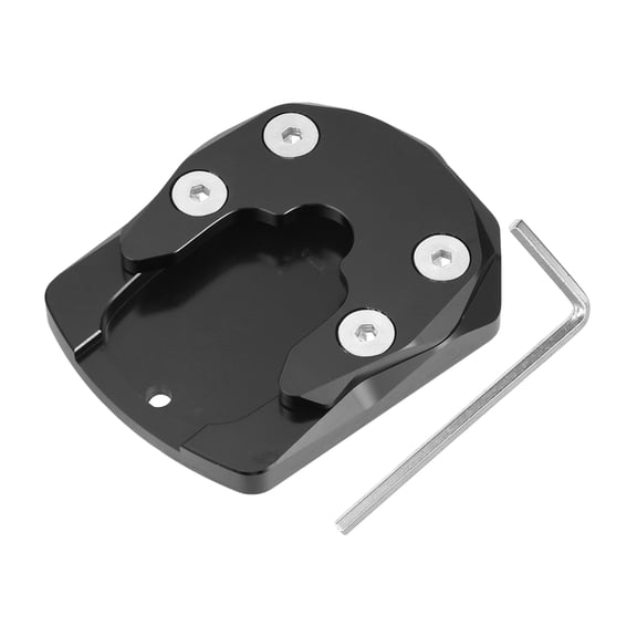 1 Set Motorcycle Kickstand Extension Enlarger Pad Side Stand Plate Black for Yamaha YZF-R15 2017-2022