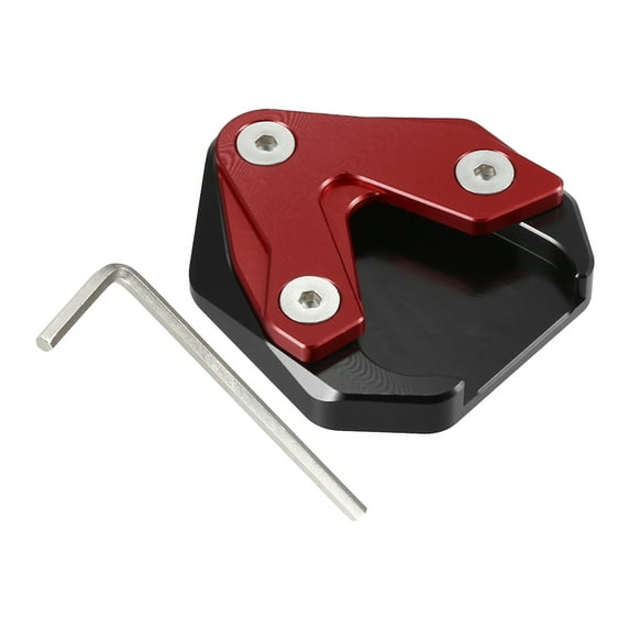 1 Set Motorcycle Kickstand Extension Pad Side Stand Support Plate Black Red for HONDA CB1300 2020-2023