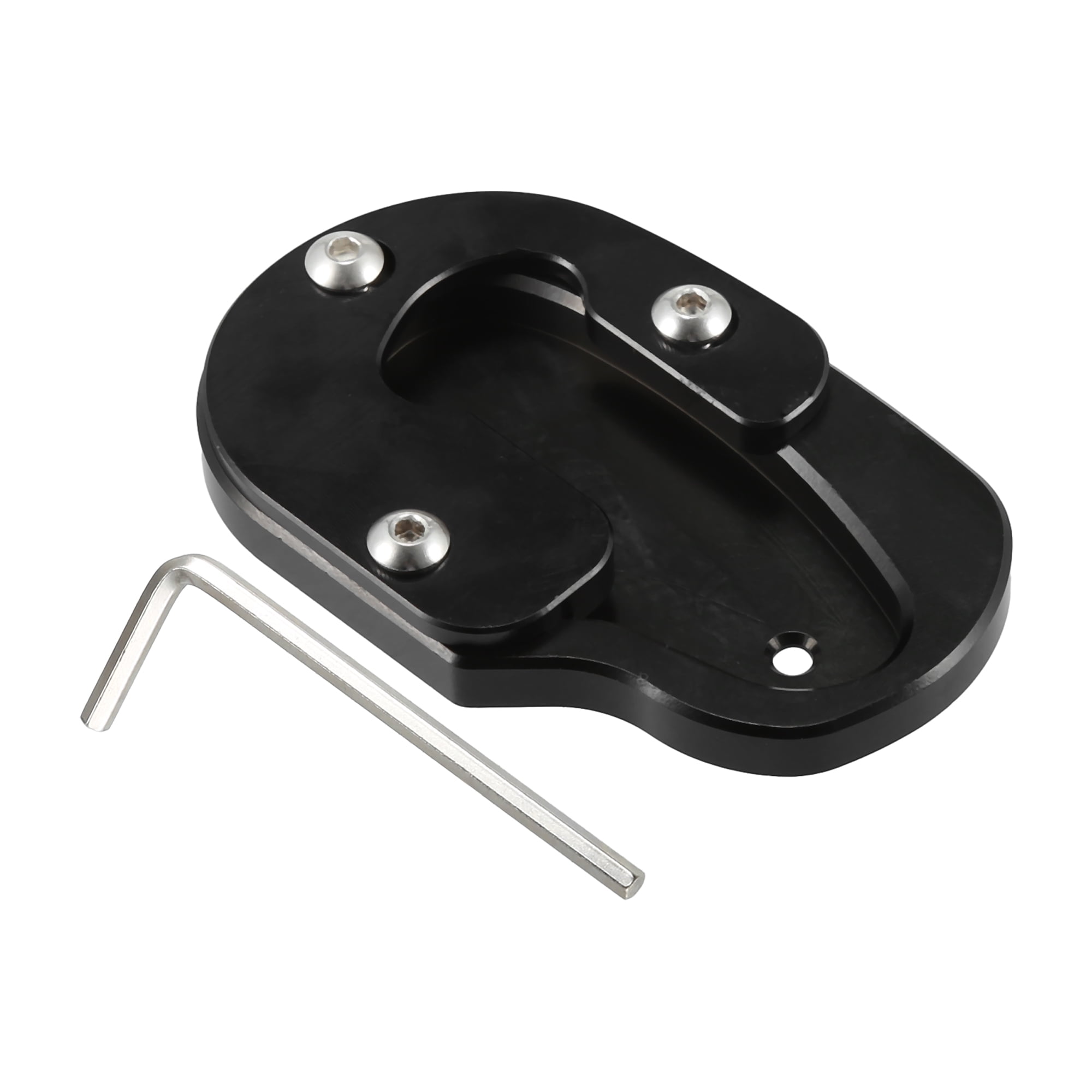 Uxcell Motorcycle Kickstand Plate Pad - Black Aluminum Alloy Side Stand Foot Enlarger For Suzuki GSX-S 2015-2021 - View #9