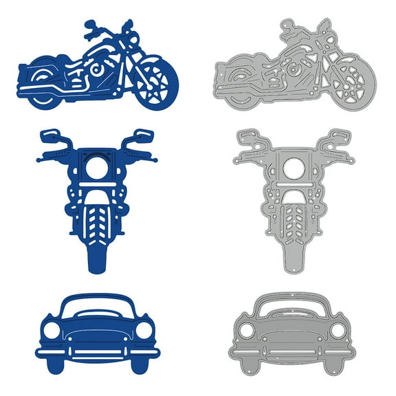 1 Set Motorcycle Metal Die Cuts Motorcycle Cut Dies Metal Stencils For Card Making Embossing Tool Stencil Scrapbooking Diy Etched Craft Dies Album Card Making Decor Craft
