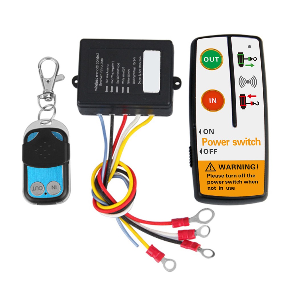 1 Set Multi-Function Electric Winch Remote Control Kit, 9-24V, 433Mhz ...