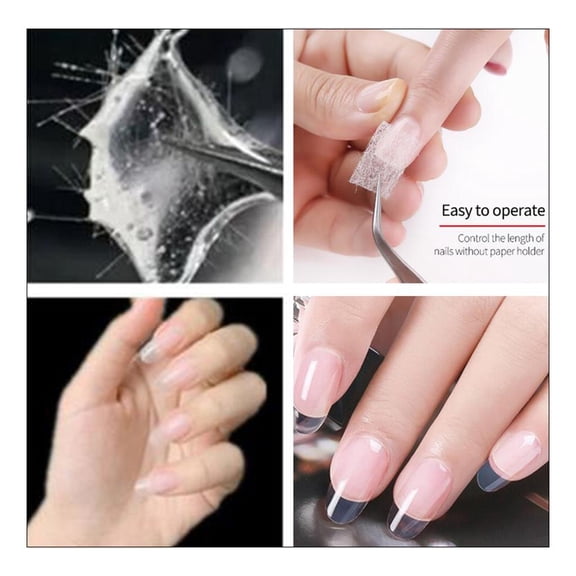1 Set Nails Extension Fiberglass Acrylic Builder Tips, Shape Clamp, DIY Nail Art