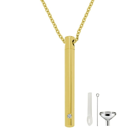 1 Set Necklace with Pet Ashes Holder Bottle,High Durability Stainless Steel Jewelry Necklace Pendant