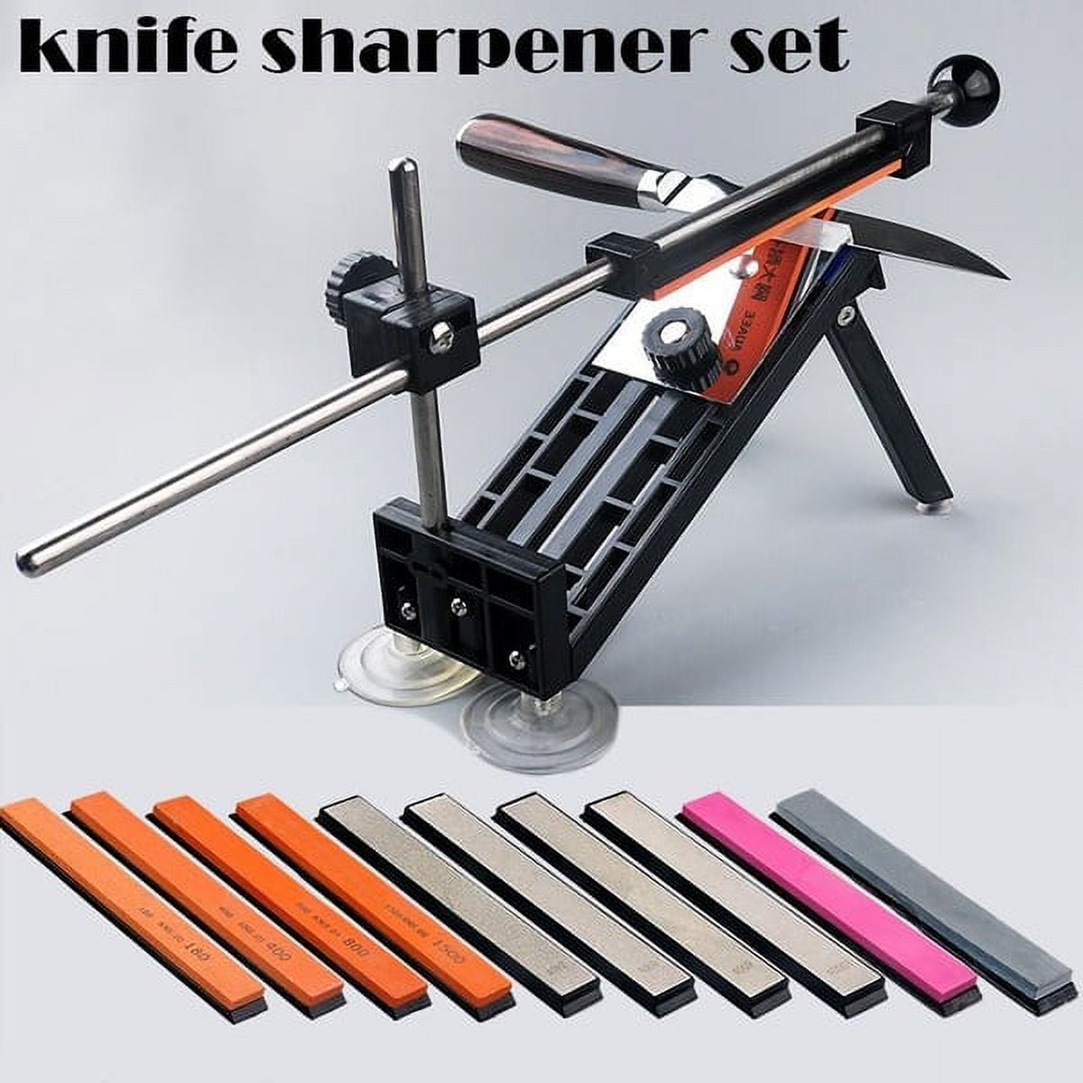 Professional Kitchen Knife Sharpener Sharpening NEW Updated Fix Fixed Angle  Kit for Sharpening & Filing Chainsaws & Other Blades III 
