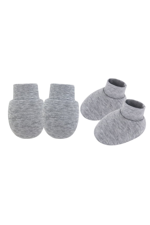 1 Set Newborns Baby Mitts and Foot Socks Set Color Elastic Not Scratch Design Shower Gift for Preemie Infants