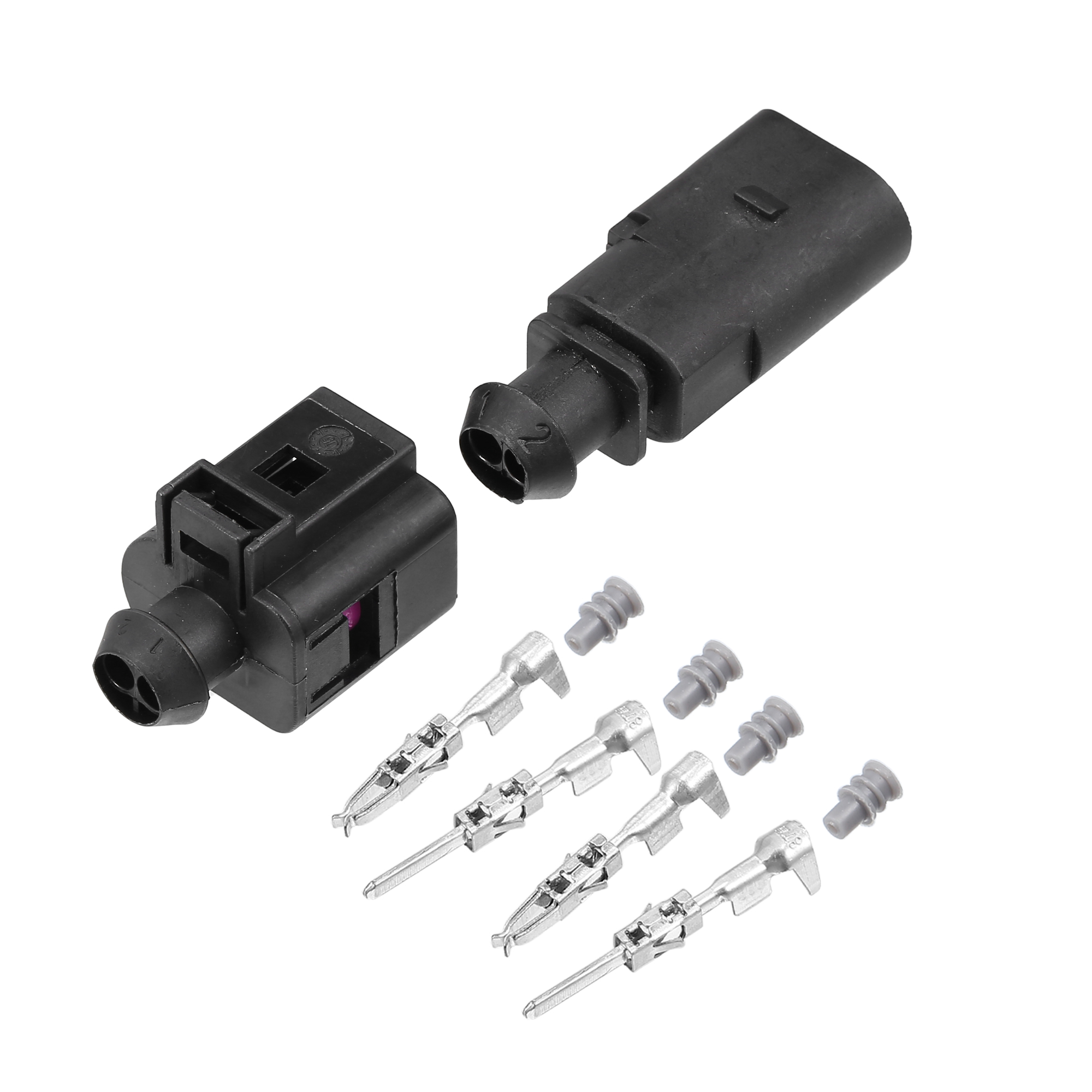 1 Set No.1J0973802/1J0973702 2 Pin Male Female Connector Sensor Plug Adapter Plug for VW for