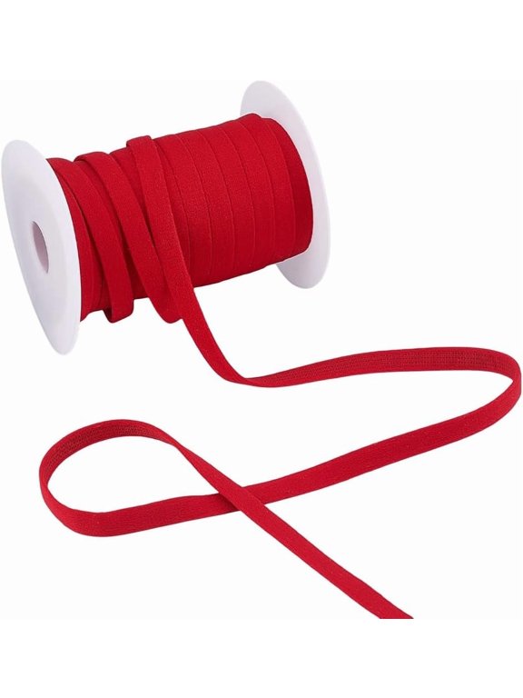 1 Set Nylon Boning Underwire Replacement Bra Cover Band Ribbon Channeling Bra Ribbon with Plastic Empty Spools for Sewing Accessories Red 10mm