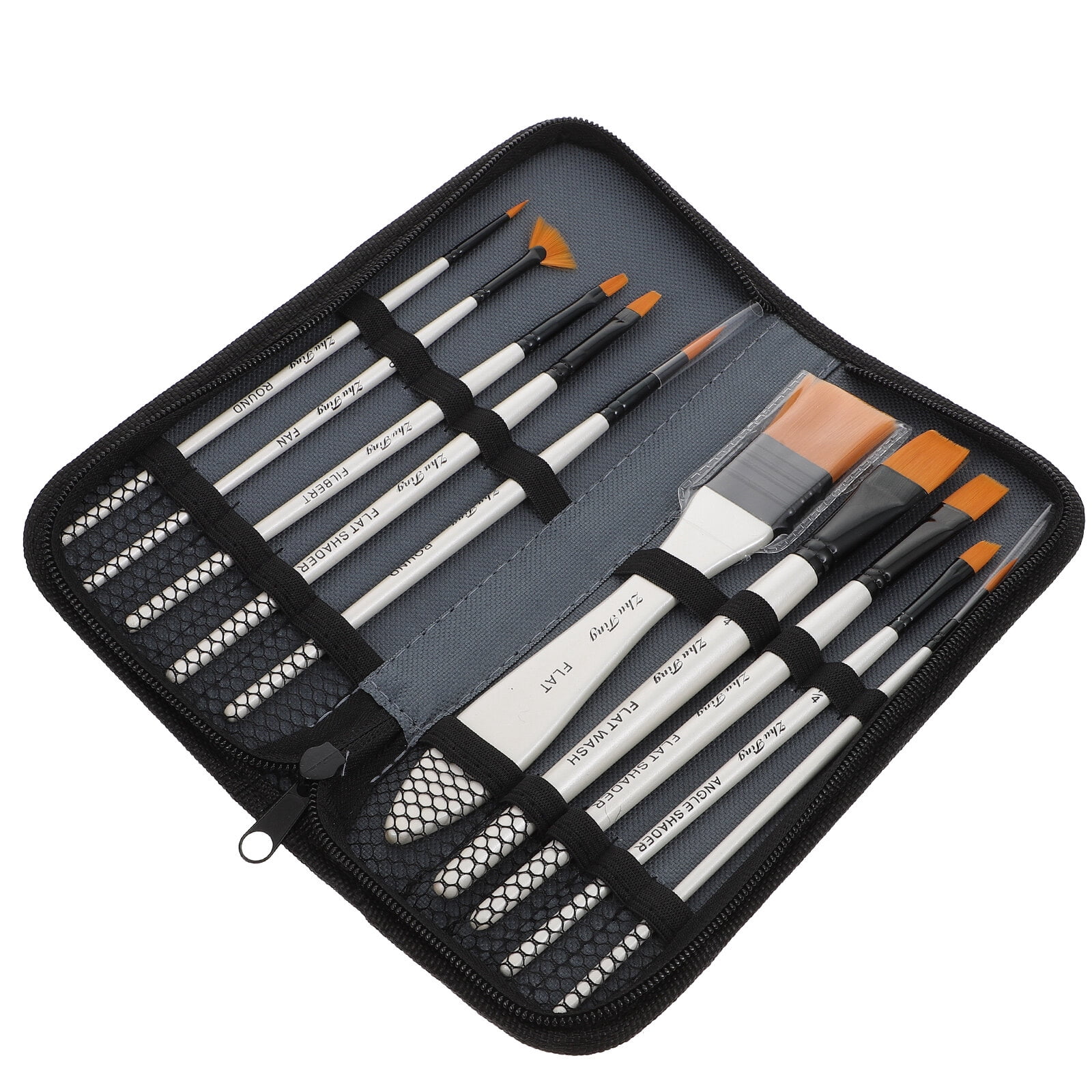 1 Set Nylon Brush with Wooden Handle Watercolor Brush Artist Brush Set Drawing Brushes for Wood Furniture Stencils Home Decor
