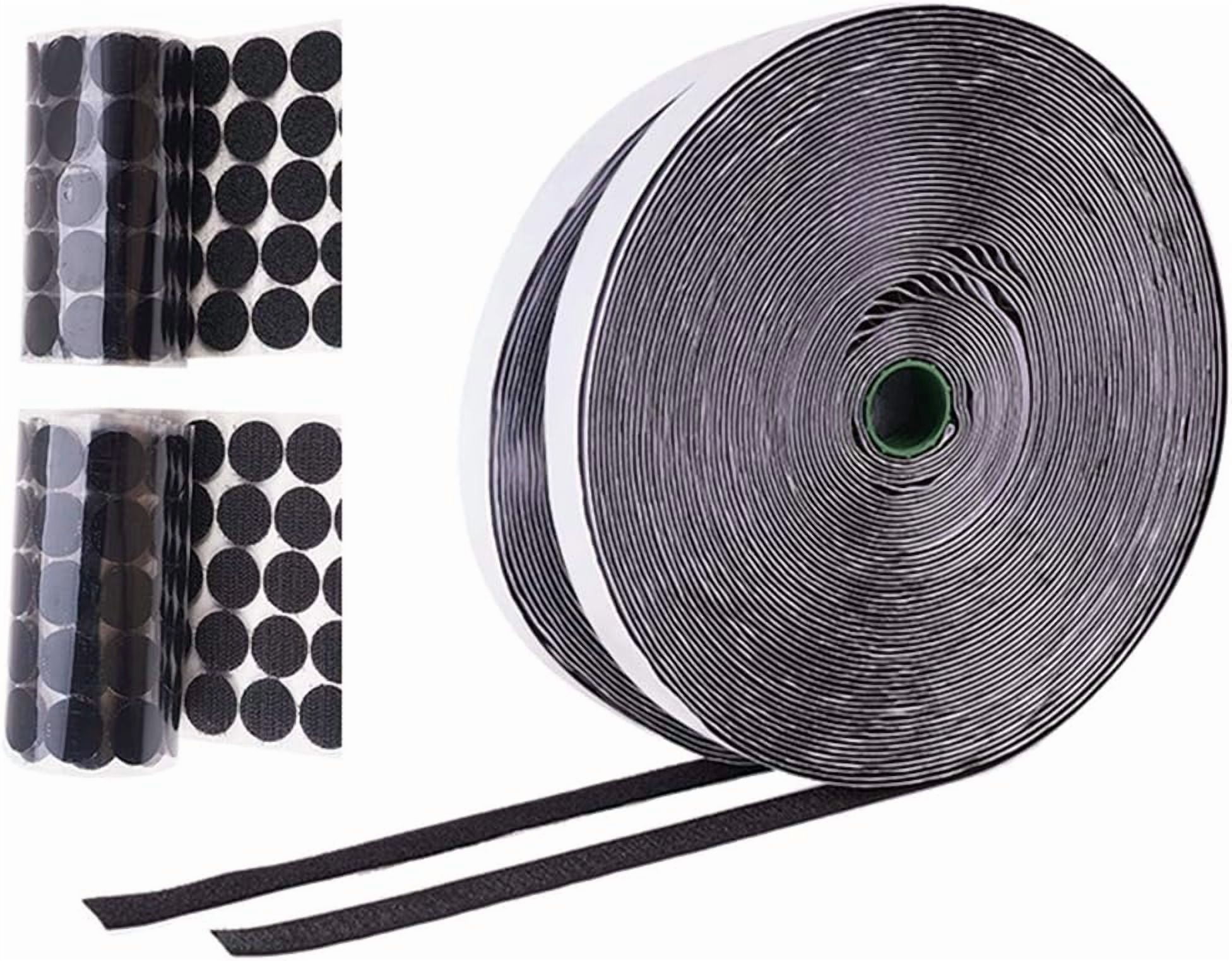 1 Set Nylon Magic Tapes Adhesive Hook and Loop Tapes Black 20mm