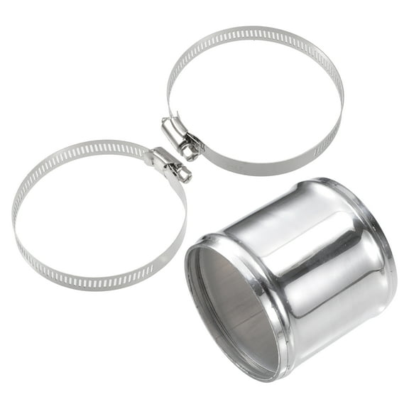 1 Set OD 3.25" 80mm Length 3" 76mm Aluminum Alloy Tube Intercooler Pipe Straight Silver Tone for Car