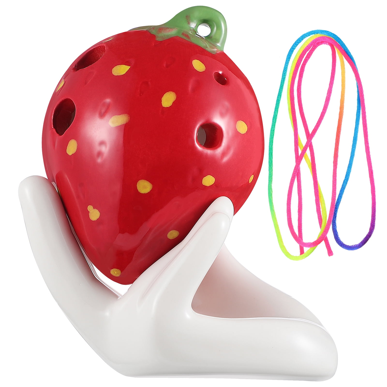 1 Set Ocarina Instrument Strawberry Shaped Ocarina Musical Instrument