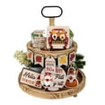 1 Set Of Fall Tiered Tray Set Fall Coffee Table Decorations Modern Tray