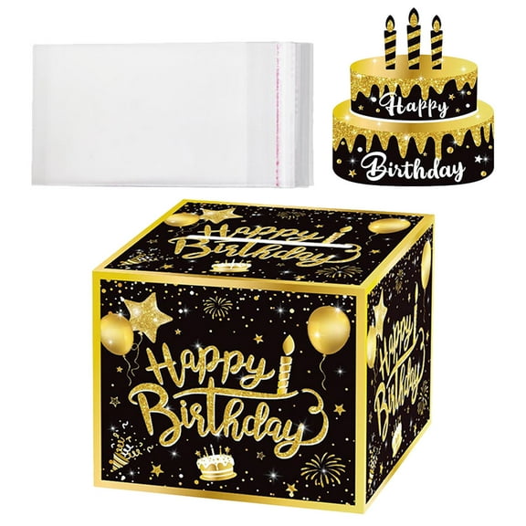 1 Set Of Happy Birthday Money Box Money Pull Out Case Money Box For Cash Birthday Birthday Cash Box Money Pulling Box For Birthday Present