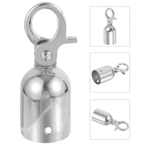 1 Set Of Metal Rope End Caps Stainless Steel Cord End Stopper Metal Stanchions Rope Hooks Guardrail Lanyard Hook Stopper Cord Rope Ends