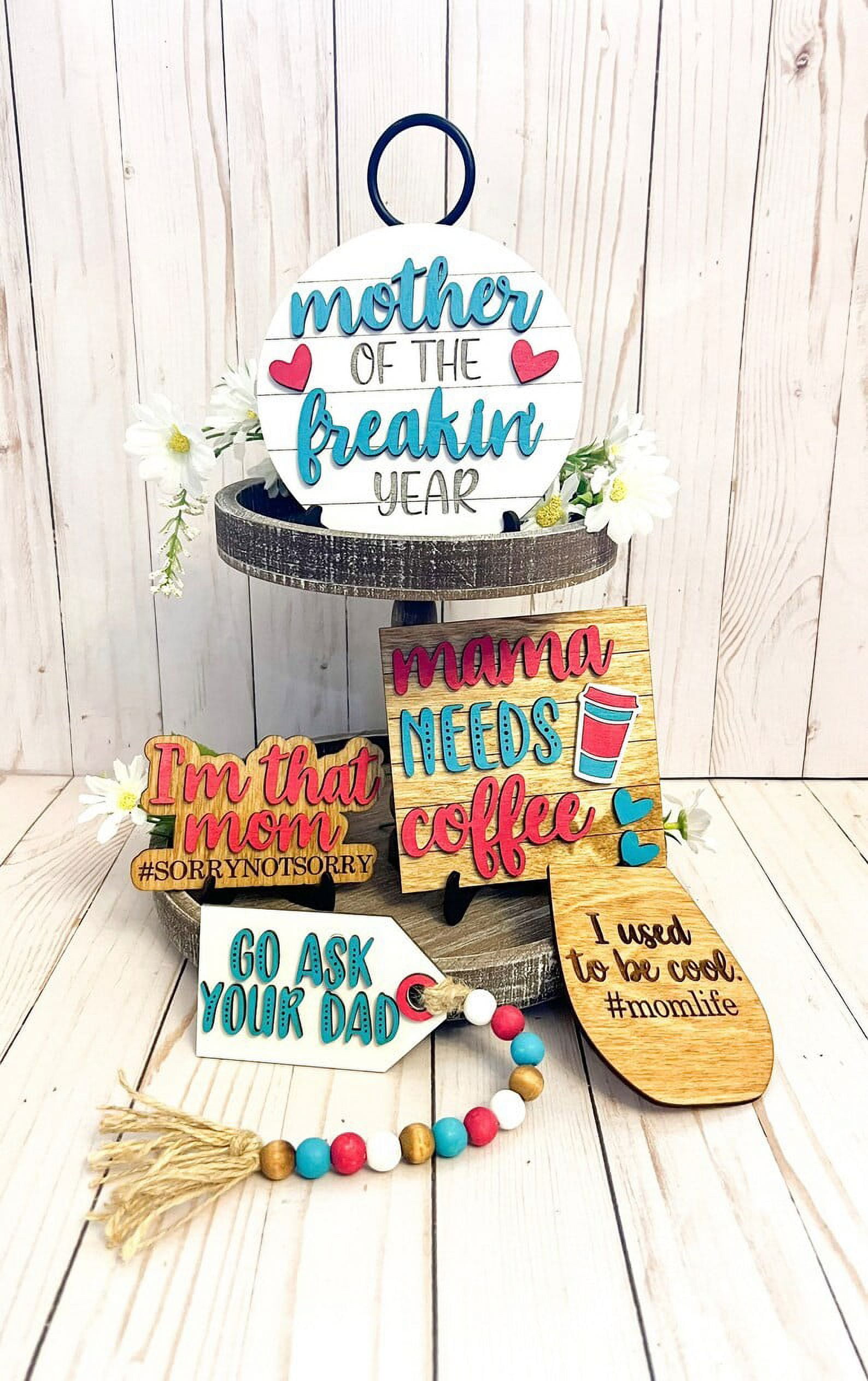 1 Set Of Mother's Day Layered Tray Mother Mother Tier Tray Hierarchical ...