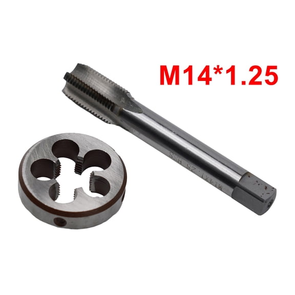 1 Set Of Right Hand Taps And Dies 14Mm X 1.25 Fine Thread Round Die Tap Tools Hand Taps And Left Hand Taps For M14 X 1.25