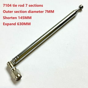 1 Set Of Telescopic Dab Fm Radio Antenna Adapter For Sma Male Mini System Antenna Length 270Mm 7 Sections