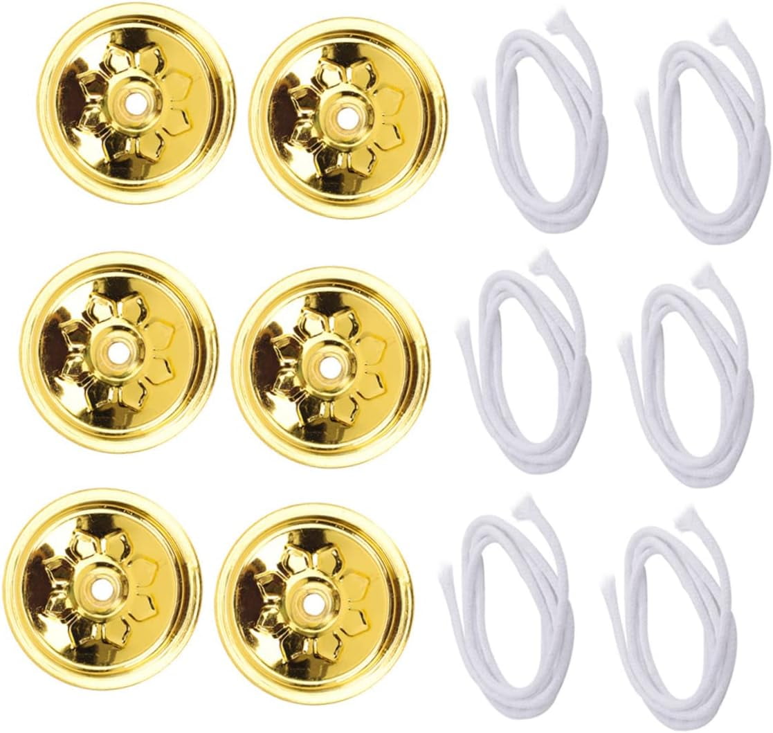 1 Set Oil Float Wick Candle Wick Holders Oil Floating Candles Round