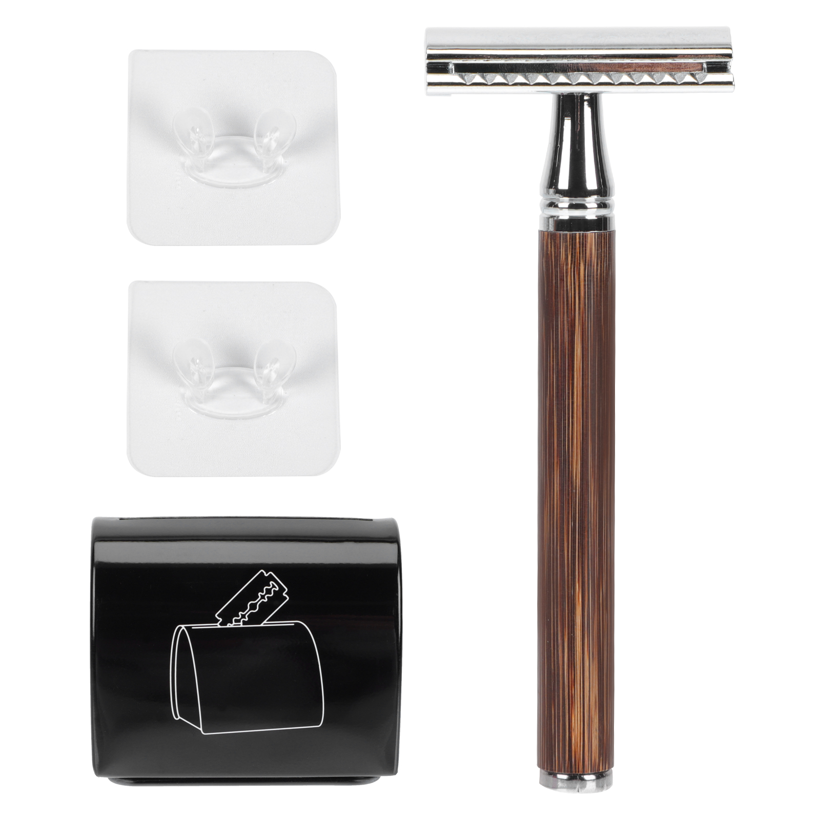 1 Set Old Style Doublesided Razor Manual Beard Shaving Tool Shaver