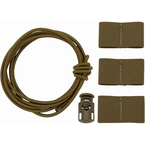1 Set Olive Tactical Flag Bungee Elastic Fastener Strap Shock Cord Retention Nylon with Plastic Outdoor Strap Retention Molle Webbing Loop Cord Lock Secure Plate Carrier Attachment