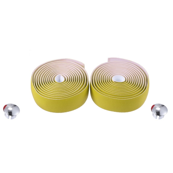 1 Set Orange Bike Handlebars Belt High Elastic Soft Shock Absorption Band Steering Tape Hexagonal Ball Pattern