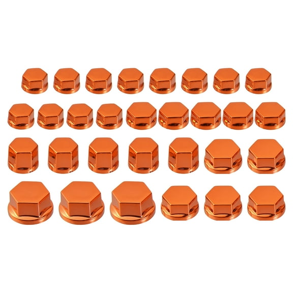 1 Set Orange Screw Cap Motorcycle Motorbike Screw Nut Bolt Cap Cover Decoration for Kawasaki for Honda