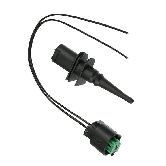 1 Set Outside Ambient Air Temperature Sensor & Connector Pigtail Plug for BMW 65816905133 ABS Black