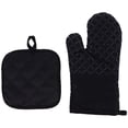 thumbnail image 1 of 1 Set Oven Mitts and Pot Holder Heat Resistant Oven Mittens for Kitchen, 1 of 6