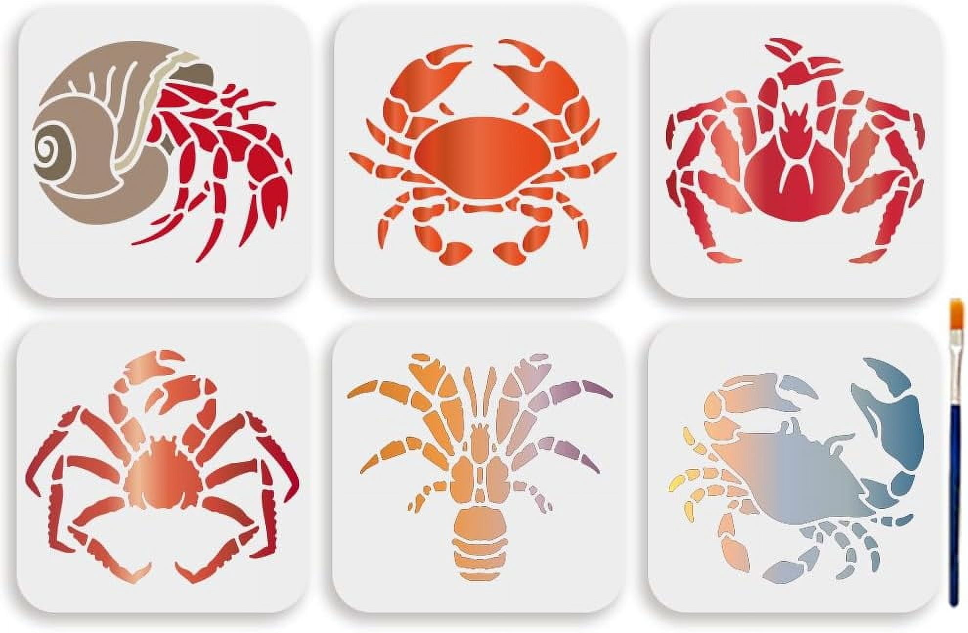 1 Set PET Hollow Out Drawing Painting Stencils with 1Pc Art Paint ...