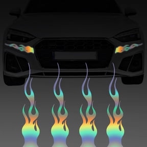 1 Set PET Picture Car Stickers Flame Colorful 295x69x0.2mm