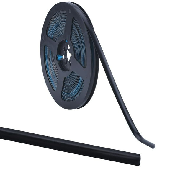 1 Set PVC Edge Banding Adhesive Veneer Edge Trim with Adhesion Promoter for DIY Table Cabinet Furniture Decorative Trim Black 7.5~8x1.5mm 6m/roll