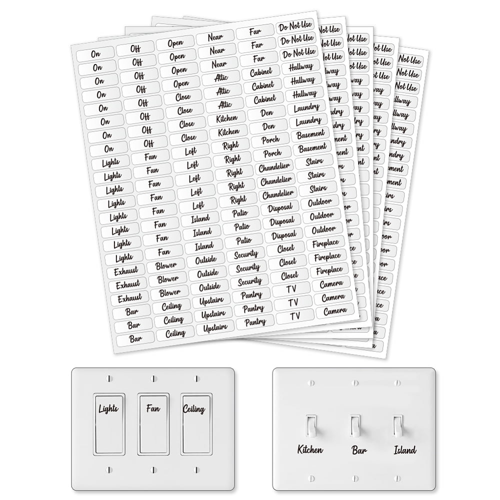 1 Set PVC Self-Adhesive Stickers Writable Label Stickers Rectangle ...