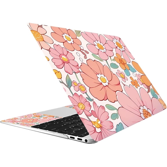 1 Set PVC Sticker for Laptop Flower 86.4~270x116.8~380mm 3pcs/set
