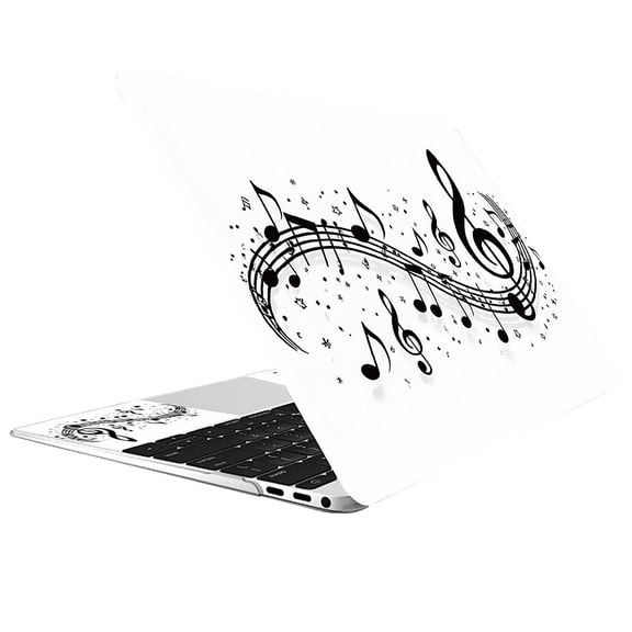 1 Set PVC Sticker for Laptop Musical Note 86.4~270x116.8~380mm 3pcs/set