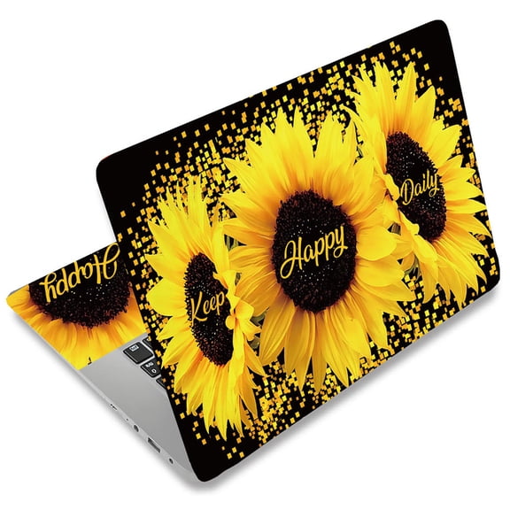 1 Set PVC Sticker for Laptop Sunflower 90~270x120~380mm 3pcs/set