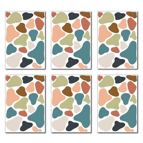 1 Set PVC Wall Stickers Rectangle for Home Living Room Bedroom Decoration Other Pattern 290x195mm 6pcs/set