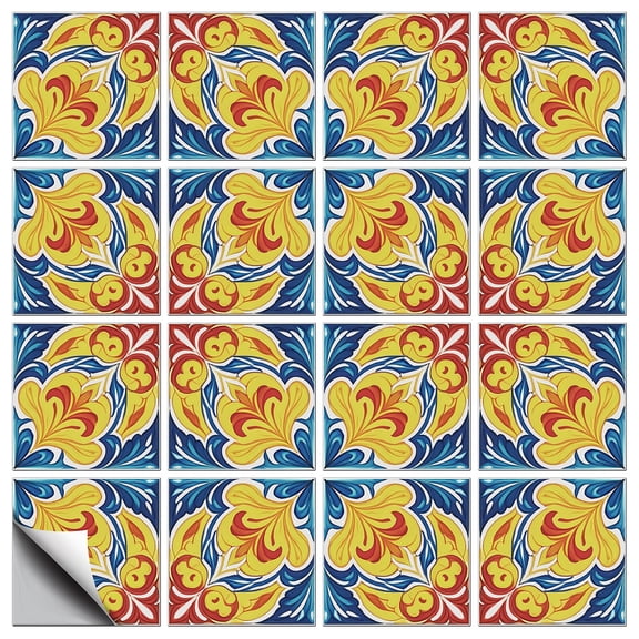 1 Set PVC Wall Stickers Wall Decoration Floral 150x150x0.3mm 18pcs/setDIY