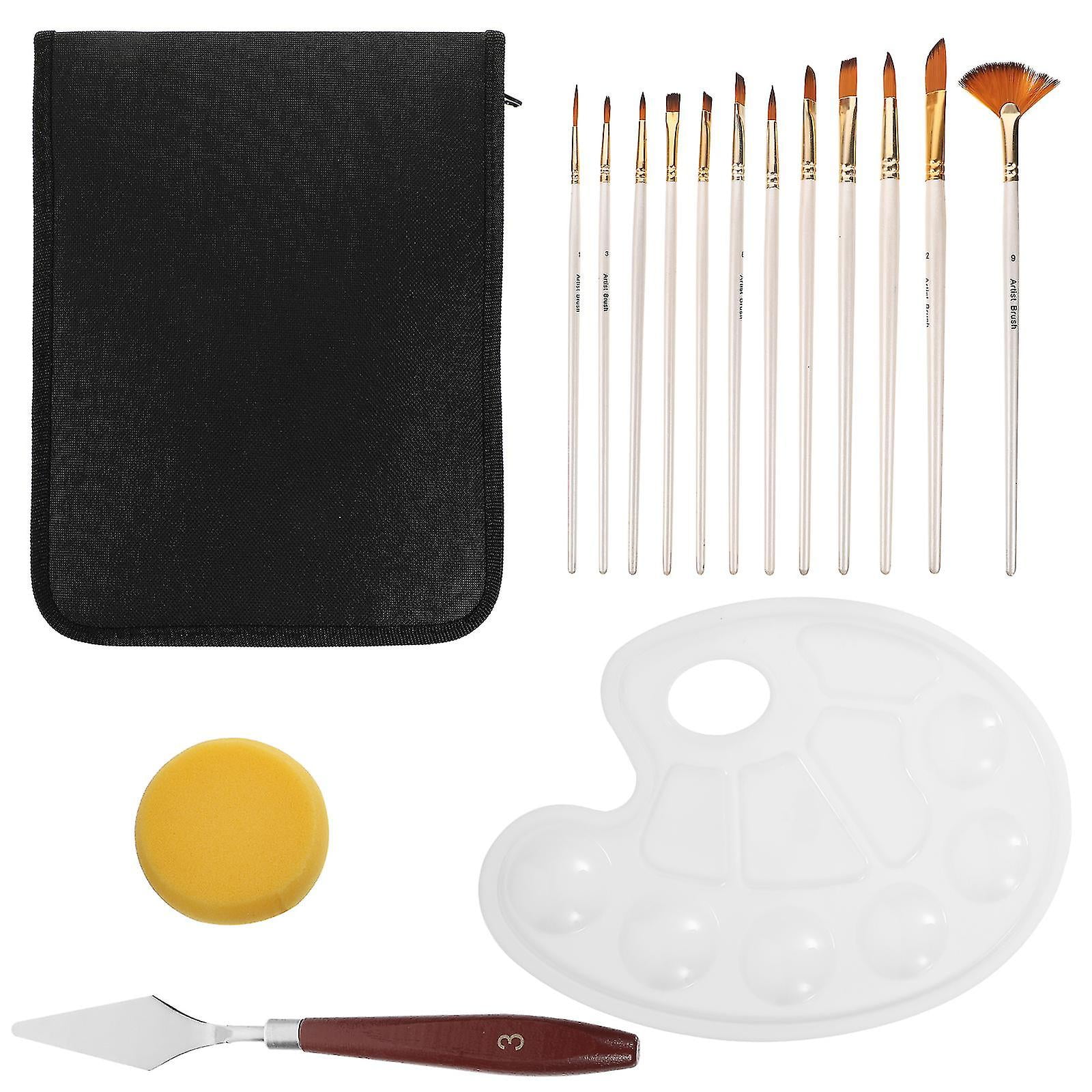 1 Set Paint Brush Set Oil Watercolor Canvas Painting Brushes With