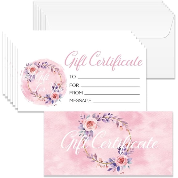 1 Set Paper Gift Card Invitation Cards for Birthday Wedding Party Rectangle Flower 170x85mm 40pcs/set