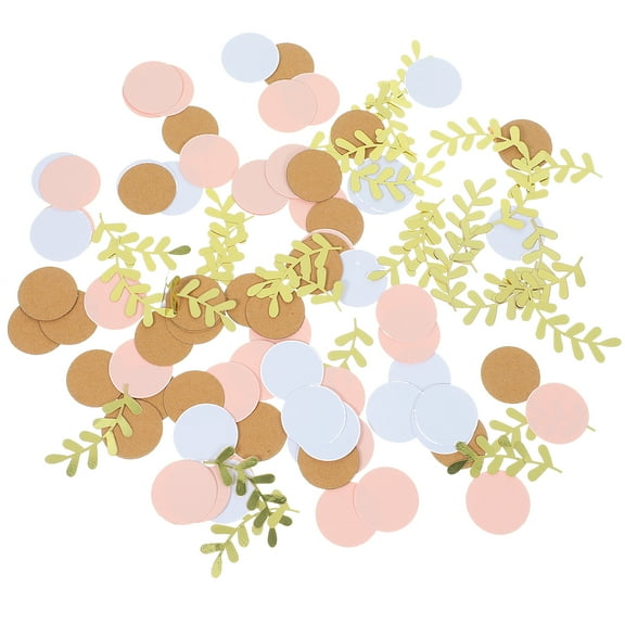 Assorted Color Paper Confetti for Party Decoration with Round and Leaf Design 1 Set